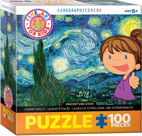 Puzzle Smartkids Gwiaździsta noc, Vincent van Gogh 100 elementów