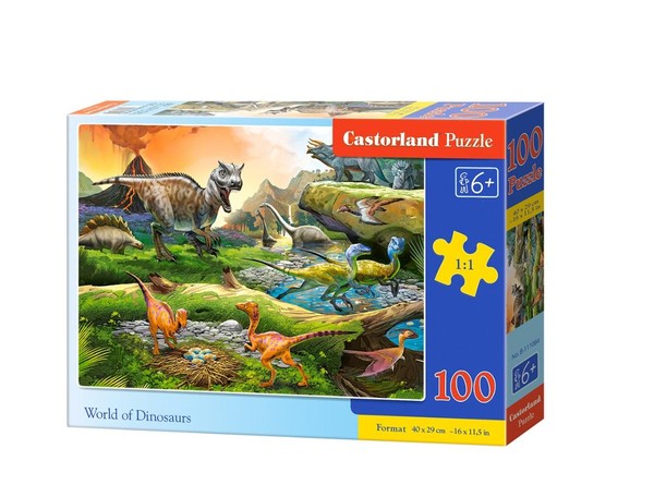 Puzzle World of Dinosaurs 100 elementów