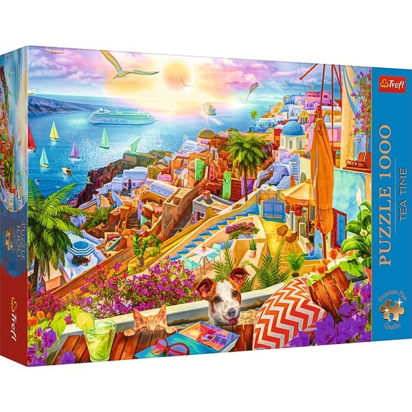 Puzzle Premium Plus Quality Z wizytą na Santorini 1000 elementów