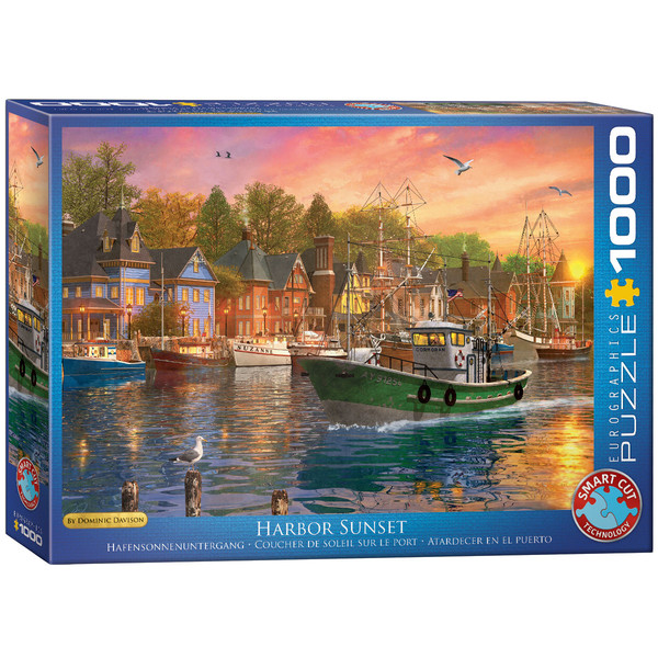 Puzzle Zachód słońca w porcie 1000 elementów