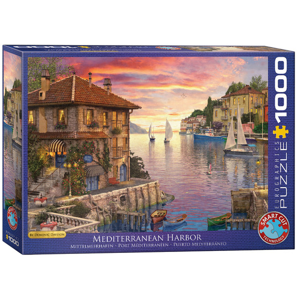 Puzzle Port nad Morzem Śródziemnym 1000 elementów