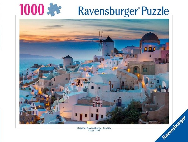 Puzzle Wieczór na Santorini 1000 elementów