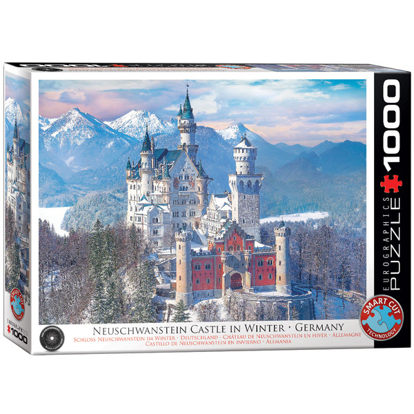 Puzzle Zamek Neuschwanstein zimą, Niemcy 1000 elementów