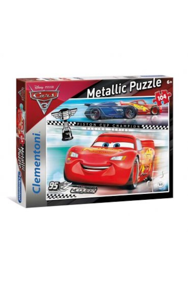 Puzzle 104 el. SuperColor Metallic Cars 3