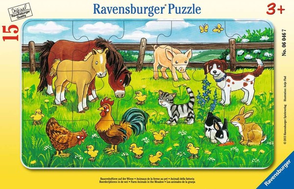 Puzzle Zwierzęta 15 elementów