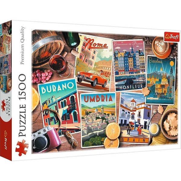 Puzzle Podróże po Europie 1500 elementów