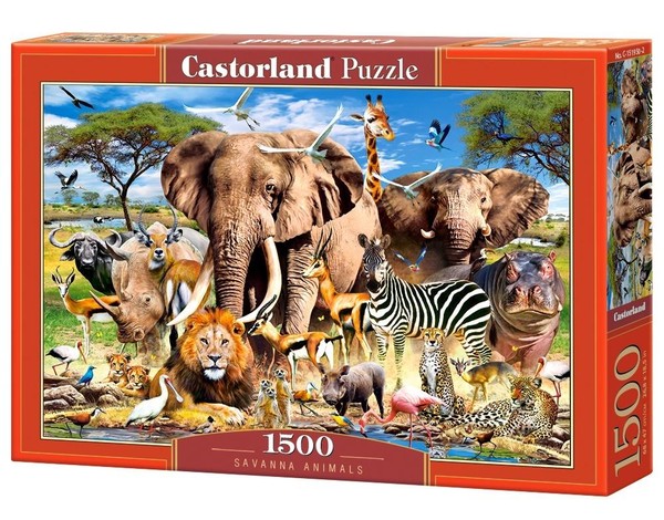 Puzzle Zwierzęta z sawanny 1500 elementów