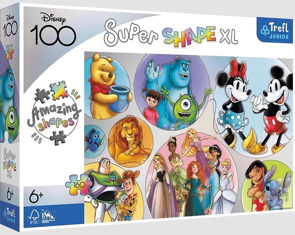 Puzzle Kolorowy świat Disney 160 elementów