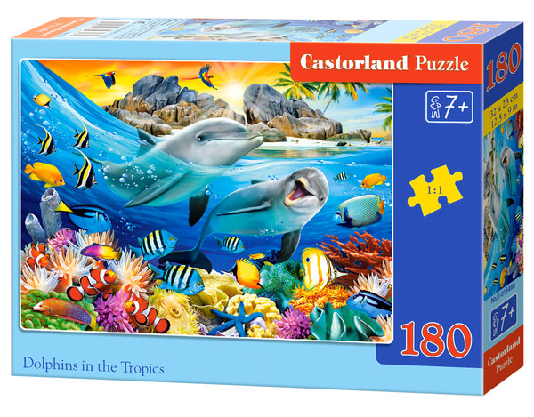 Puzzle Delfiny w tropikach 180 elementów