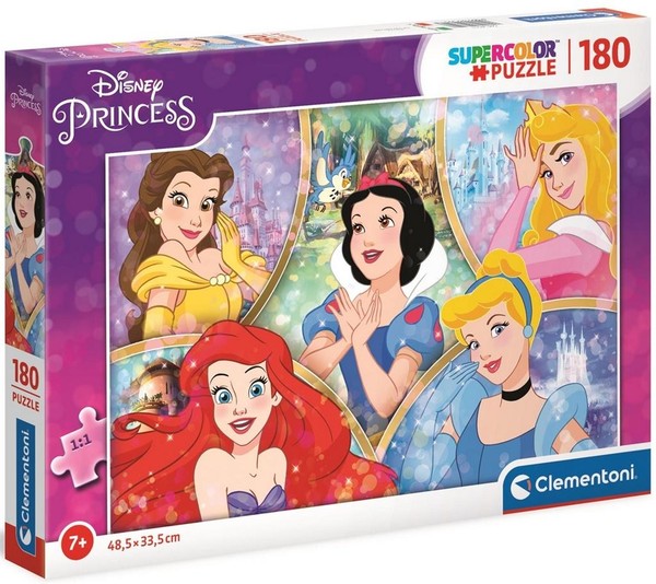 Puzzle SuperColor Księżniczki Disney 180 elementów