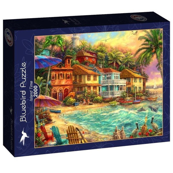 Puzzle Kolorowe domki na plaży 2000 elementów