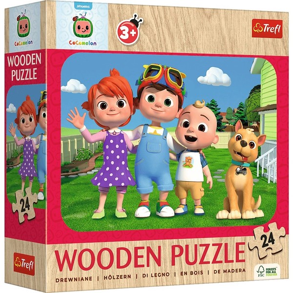 Puzzle drewniane Wesoły Cocomelon 24 elementy