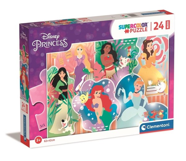 Puzzle maxi Super Color Księżniczki Disney 24 elementy