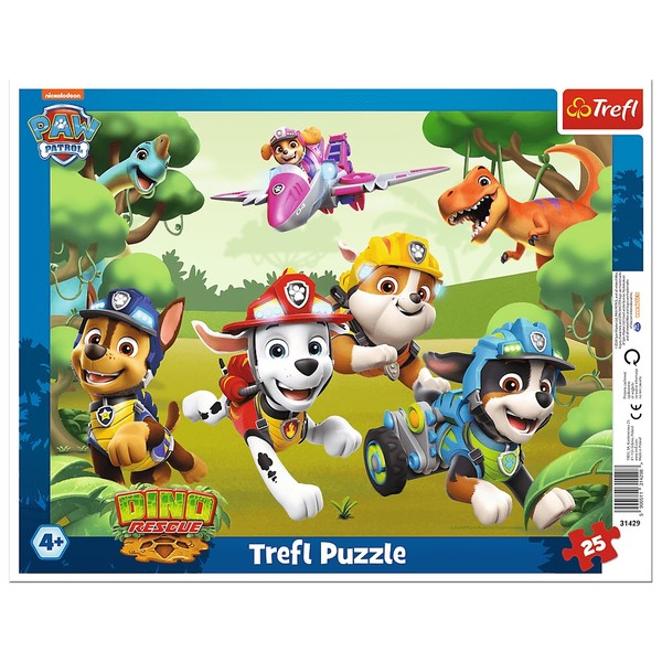 Puzzle ramkowe Wyczynowe triki piesków Psi Patrol 25 elementów