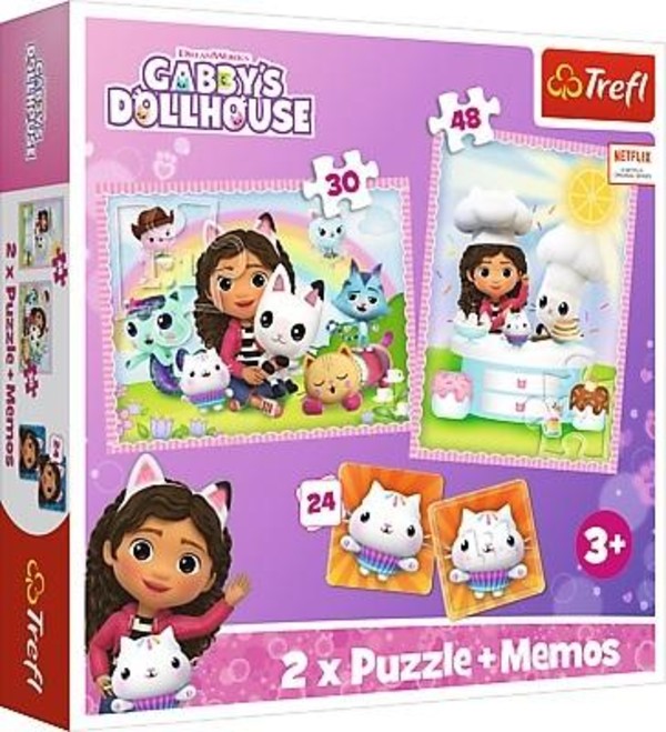 Puzzle + memory Gabi z kocim przyjacielem