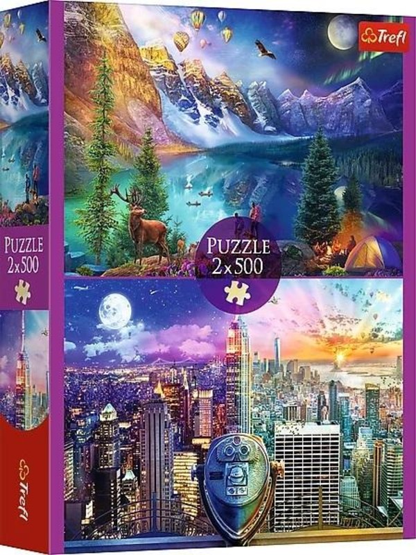 Puzzle Wycieczka po Ameryce 2x500 elementów