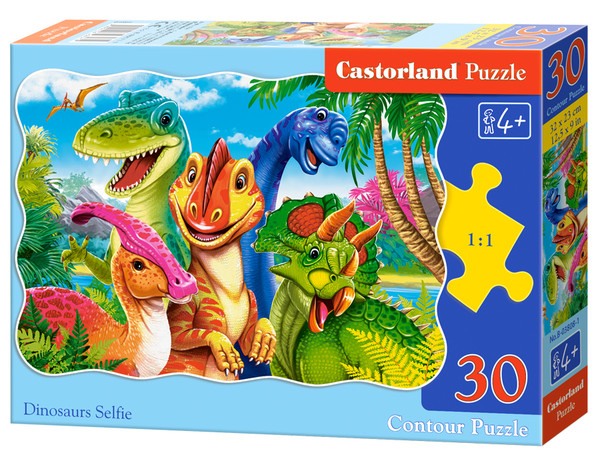 Puzzle Selfie dinozaurów 30 elementów