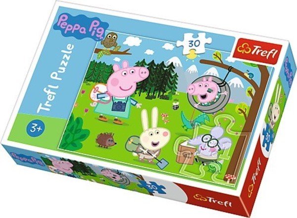 Puzzle Świnka Peppa, Leśna wyprawa 30 elementów