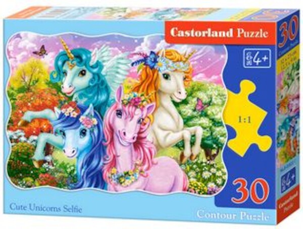 Puzzle Urocze selfie jednorożców 30 elementów