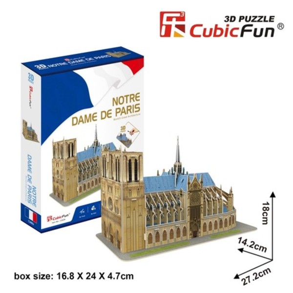 Katedra Notre Dame 3D 53 elementy