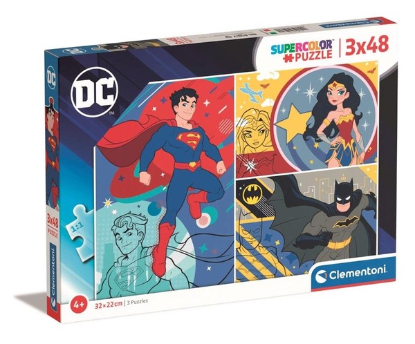 Puzzle Super Color DC Comics 3x48 elementów