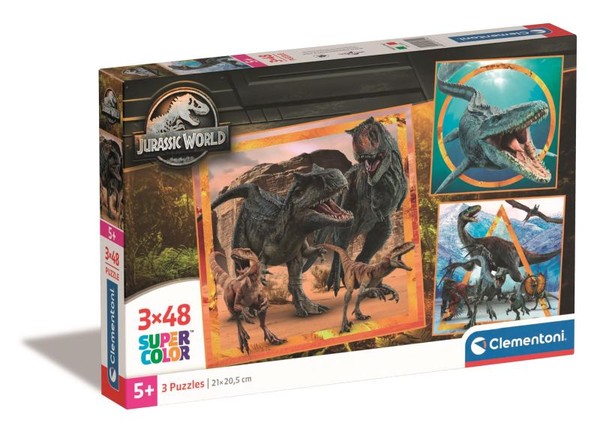 Puzzle Jurassic World 3x48 elementów