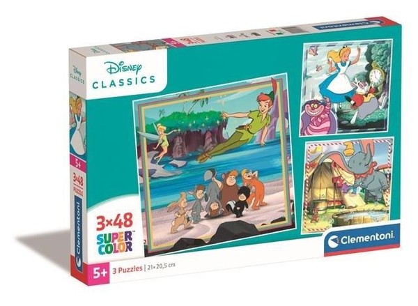 Puzzle Bajki Disney 3x48 elementów