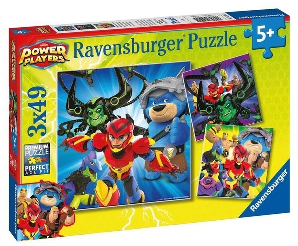 Puzzle Power Players 3x49 elementów