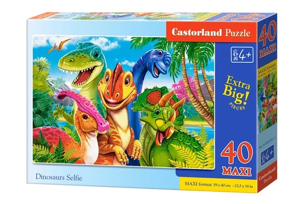 Puzzle Maxi Selfie dinozaurów 40 elementów