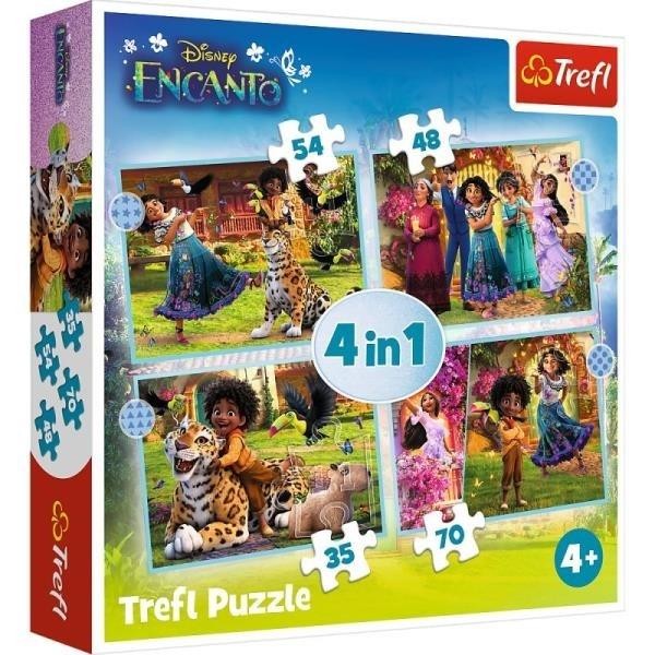 Puzzle 4w1 Nasze magiczne Encanto 35, 48, 54 i 70 elementów