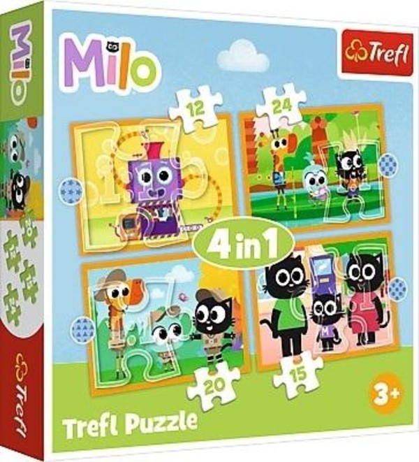 Puzzle 4w1 Poznaj Milo i jego przyjaciół 12,15,20,24 elementy