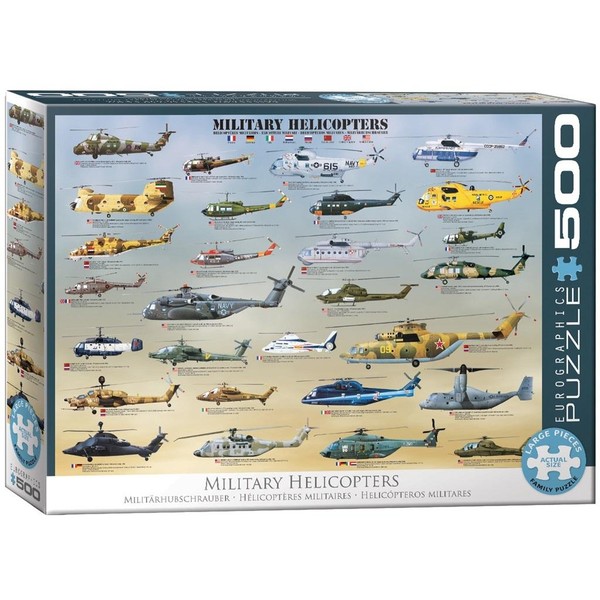 Puzzle XXL Helikoptery wojskowe 500 elementów