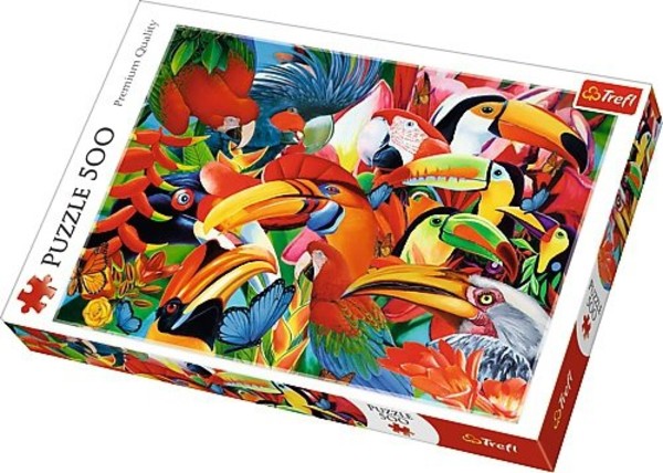 Puzzle Kolorowe ptaki - 500 elementów