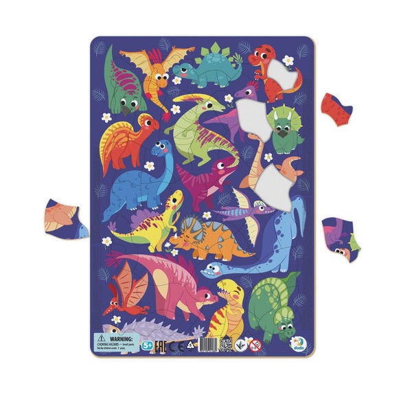 Puzzle ramkowe Dinozaury 53 elementy