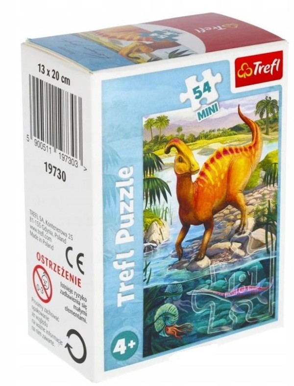 Puzzle mini Niesamowite dinozaury 3 - 54 elementy