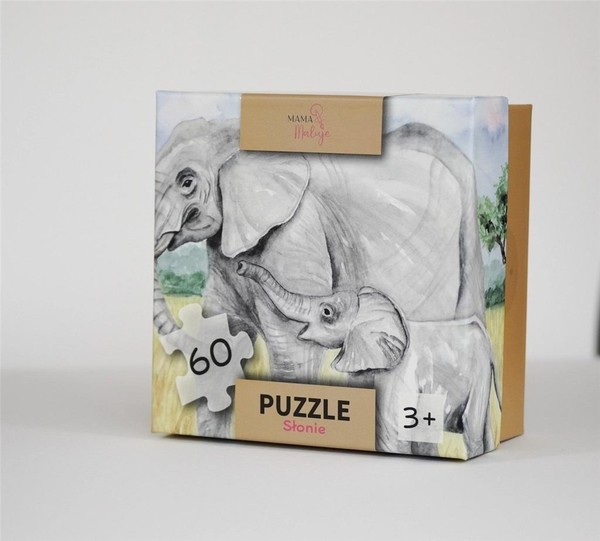 Puzzle Słonie 60 elementów