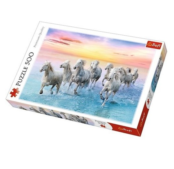 Puzzle Białe konie w galopie 500 elementów