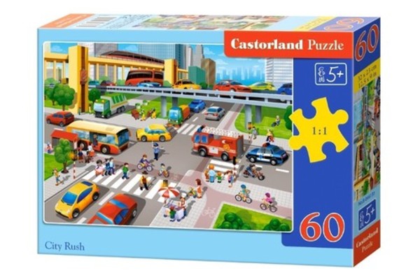 Puzzle City Rush, 60 elementów