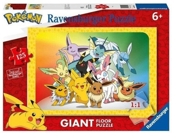 Puzzle dla dzieci Pokemon Giant 125 elementów