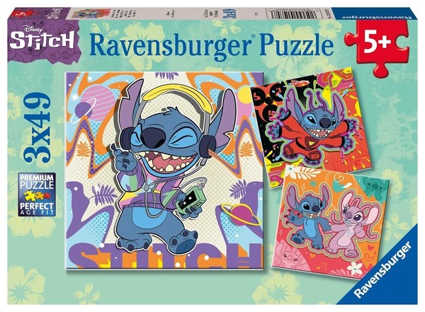 Puzzle Disney Stitch 3x49 elementów