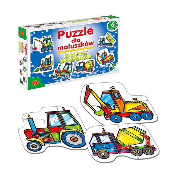 Puzzle dla maluszków - Maszyny budowlane