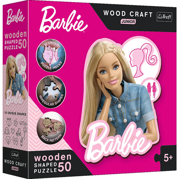 Puzzle drewniane Barbie 50 elementów