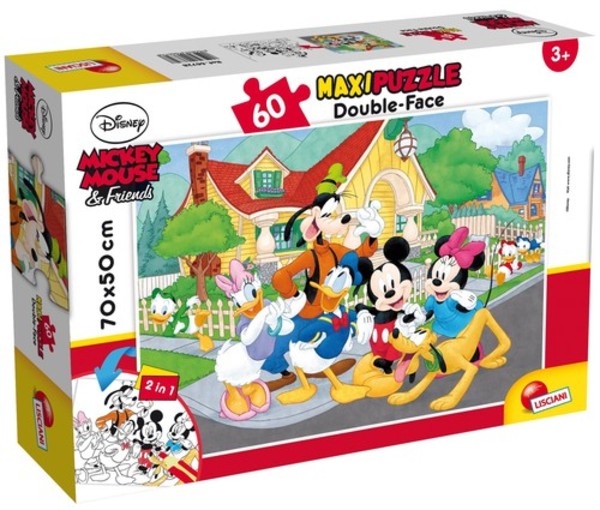 Puzzle dwustronne maxi Myszka Miki i przyjaciele 60 elementów