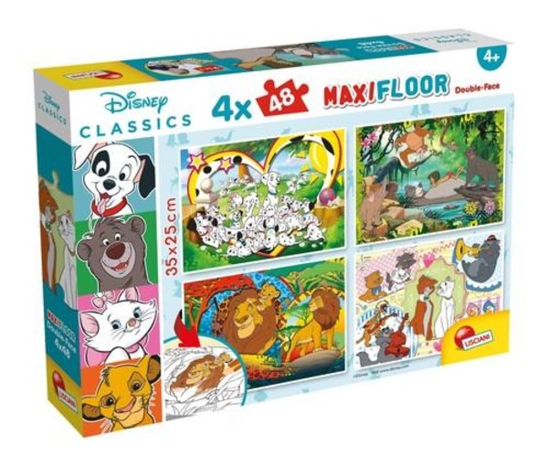 Puzzle dwustronne Maxi podłogowe Disney Classics 4x48 elementów