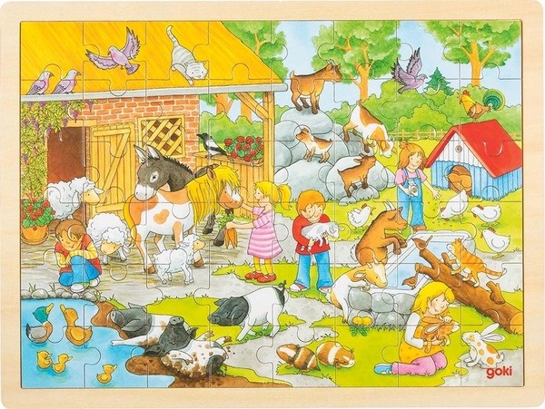 Puzzle drewniane Farma 48 elementów