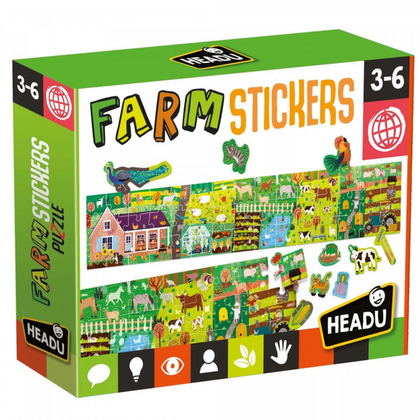 Puzzle Farma z naklejkami 45 elementów