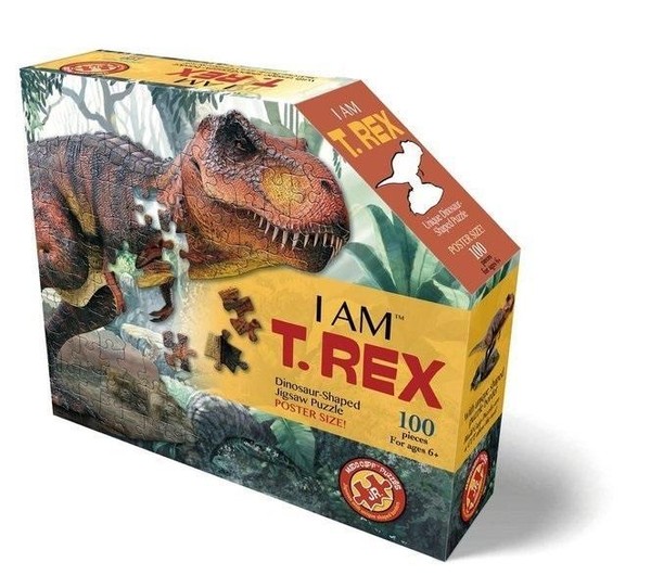 Puzzle konturowe I am T-Rex 100 elementów
