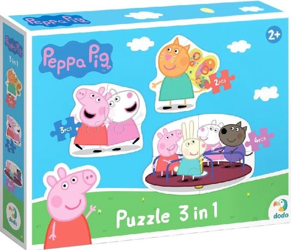 Puzzle Świnka Peppa 2,3,4 elementy