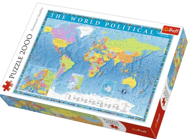 Puzzle Polityczna Mapa Świata 2000 elementów