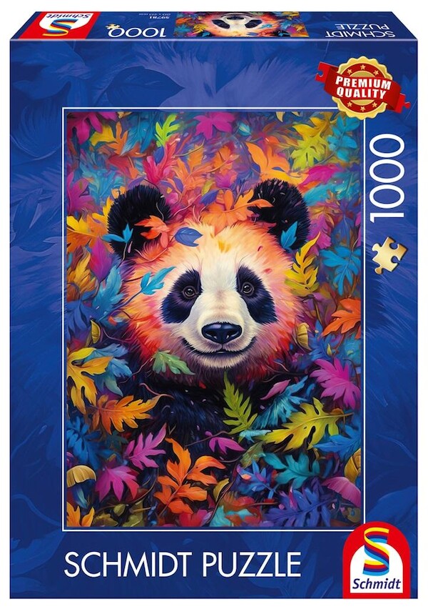 Puzzle Panda w kolorowym lesie 1000 elementów